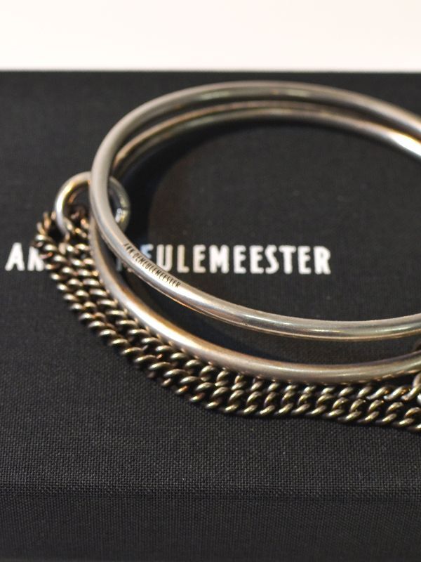 【ANN DEMEULEMEESTER - アン ドゥムルメステール】Chain Double Bangle(バングル)