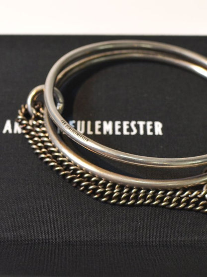 【ANN DEMEULEMEESTER - アン ドゥムルメステール】Chain Double Bangle(バングル)