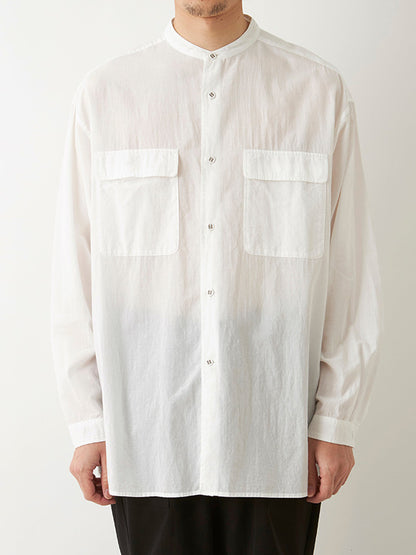 【White Mountaineering - ホワイトマウンテニアリング】BAND COLLAR SHIRT / WHITE (シャツ/ホワイト)