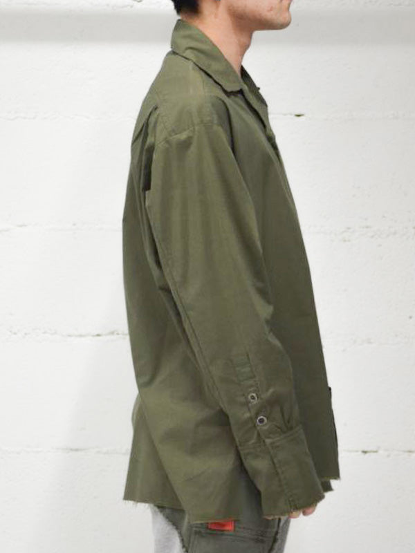 70%OFF【GREG LAUREN - グレッグローレン】DRESSY BOXY STUDIO SHIRT(スタジオシャツ/アーミー) –  union-onlinestore