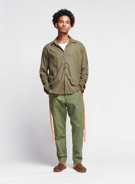 70%OFF【GREG LAUREN - グレッグローレン】DRESSY BOXY STUDIO SHIRT(スタジオシャツ/アーミー)