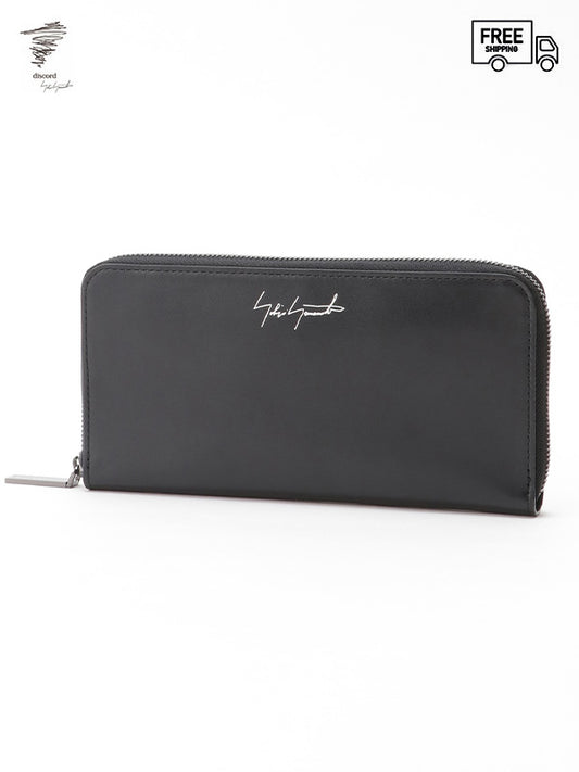 【Discord Yohji Yamamoto - ディスコード ヨウジヤマモト】Classic Round Zip Wallet(財布/ブラック)