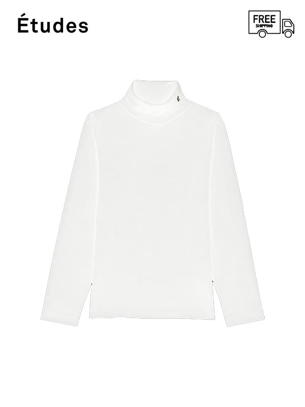 【Études - エチュード】Award TurtleNeck L/S Accent Tee / White (タートルネック/Tシャツ/ホワイト)