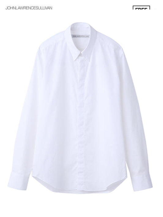 【JOHN LAWRENCE SULLIVAN - ジョンローレンスサリバン】Broadcloth button down shirt(シャツ/ホワイト）
