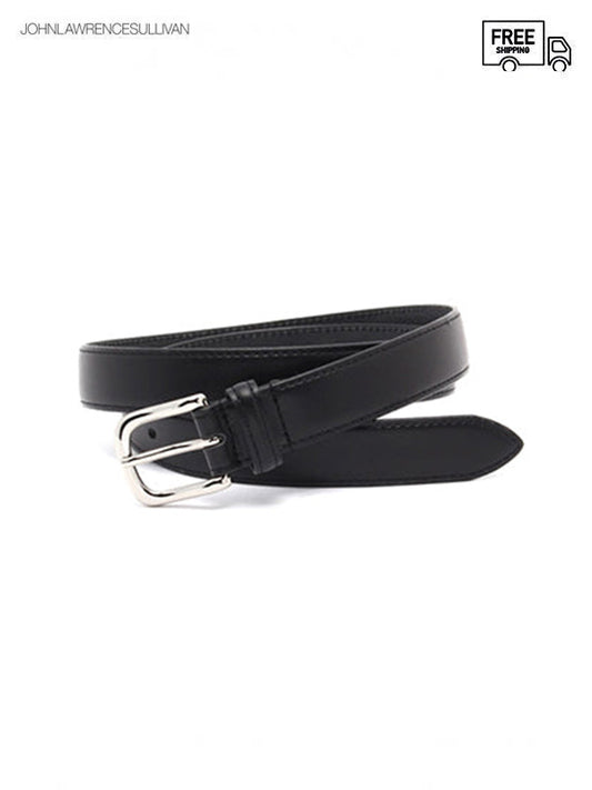 【JOHN LAWRENCE SULLIVAN - ジョンローレンスサリバン】Leather pin buckle belt(ベルト/ブラック）