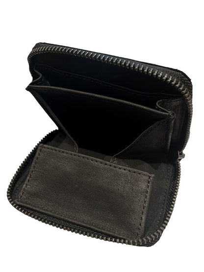 【Christian Peau - クリスチャンポー】CP COIN CASE S "Cow Leather"/ BLACK,SILVER(財布)