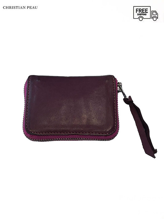 【Christian Peau - クリスチャンポー】CP COIN CASE S "Cow Leather"/ PURPLE(財布)