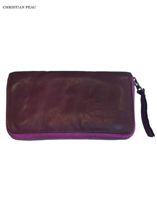 【Christian Peau - クリスチャンポー】CP B004 Wallet "Cow Leather"/ PURPLE(財布)
