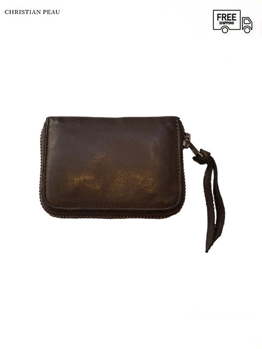 【Christian Peau - クリスチャンポー】CP COIN CASE S "Cow Leather"/ D BROWN(財布)