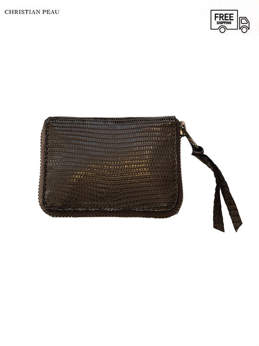 【Christian Peau - クリスチャンポー】CP COIN CASE S "Lizard Leather"/ D BROWN(財布)