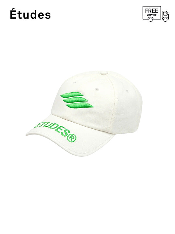 【Études - エチュード】BOOSTER ECO CAP / WHITE/GREEN (キャップ/ホワイト)