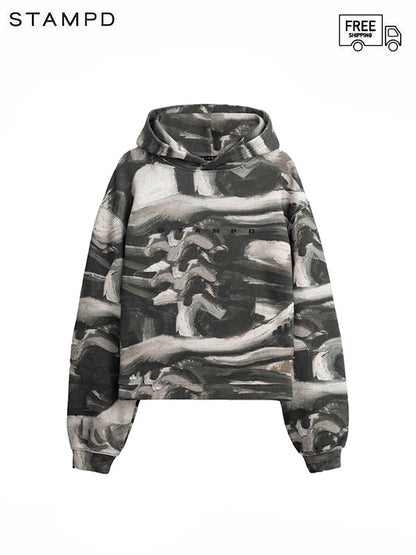 50%OFF【STAMPD - スタンプド】BONES SUBLIMATED CROPPED HOODIE / BONES PRINT (フーディ/マルチ)