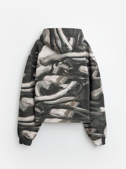 50%OFF【STAMPD - スタンプド】BONES SUBLIMATED CROPPED HOODIE / BONES PRINT (フーディ/マルチ)