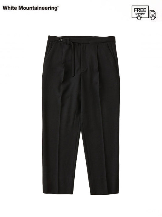 20%OFF【White Mountaineering - ホワイトマウンテニアリング】1 TUCK WIDE TAPERED PANTS / BLACK(パンツ/ブラック)