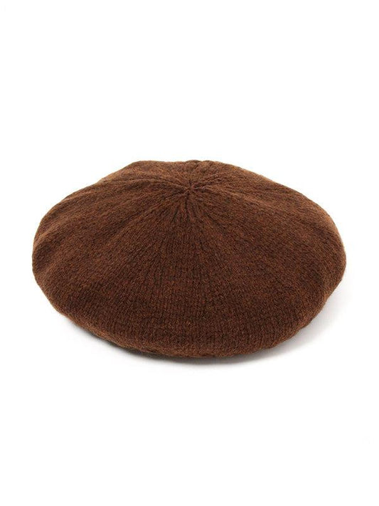 【Y's - ワイズ】KNITTED LAMBSWOOL BERET / BROWN (ベレー/ブラウン)