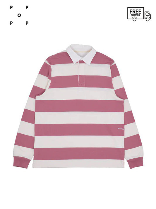 30%OFF【POP TRADING COMPANY - ポップ トレーディング カンパニー】STRIPED RUGBY POLO(ポロシャツ/マルチ)