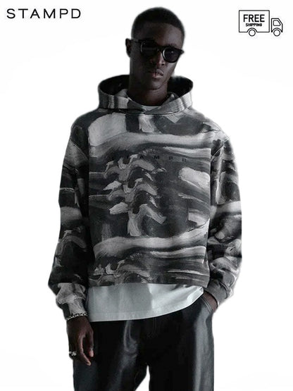 50%OFF【STAMPD - スタンプド】BONES SUBLIMATED CROPPED HOODIE / BONES PRINT (フーディ/マルチ)