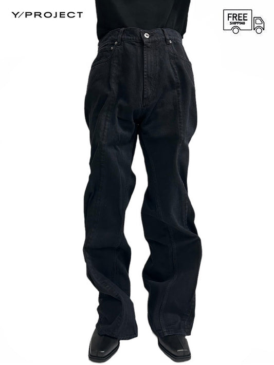 【Y/PROJECT - ワイプロジェクト】Evergreen Wire Jeans / EVERGREEN BLACK(デニムパンツ/ブラック)