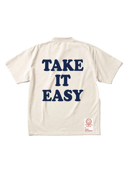 【Perfect ribs®×ALM】"TAKE IT EASY" Basic Short Sleeve T Shirt / Oatmeal(Tシャツ)