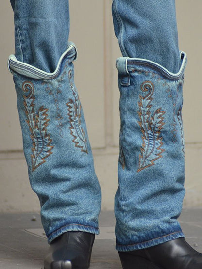 30%OFF【Y/PROJECT - ワイプロジェクト】Evergreen Mini Cowboy Cuff Jeans / Evergreen Vintage Blue(デニムパンツ/ブルー)