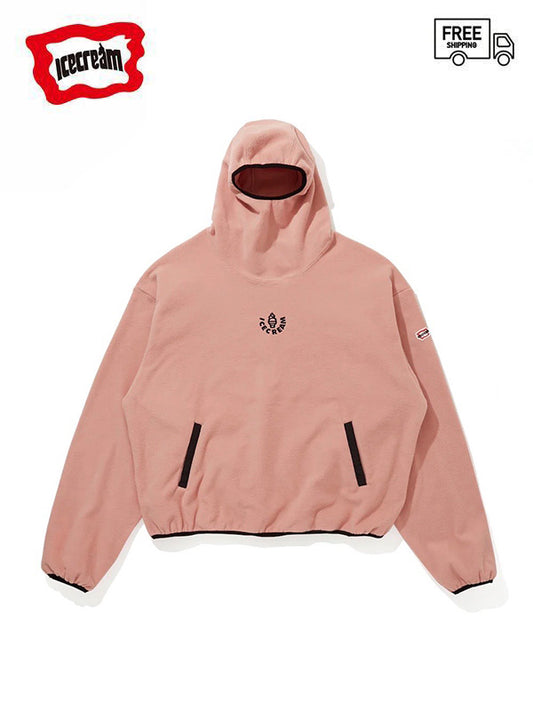 20%OFF【ICE CREAM - アイスクリーム】EMBROIDERED LOGO PIPING FLEECE HOODIE(フリース/ピンク)