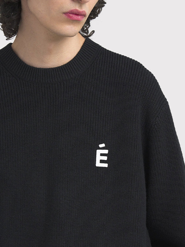 【Études - エチュード】BORIS PATCH  SWEATER / BLACK(セーター/ブラック)