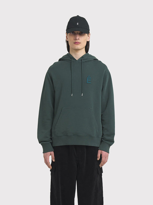 50%OFF【Études - エチュード】KLEIN PATCH HOODIE / DK GREEN WASHED(パーカー/ダークグリーン)