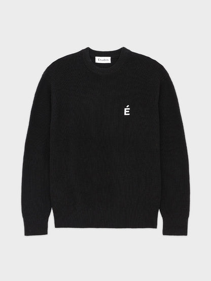 【Études - エチュード】BORIS PATCH  SWEATER / BLACK(セーター/ブラック)