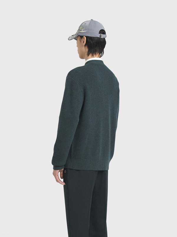 30%OFF【Études - エチュード】BORIS CARDIGAN PATCH / DK GREEN(カーディガン/ダークグリーン)