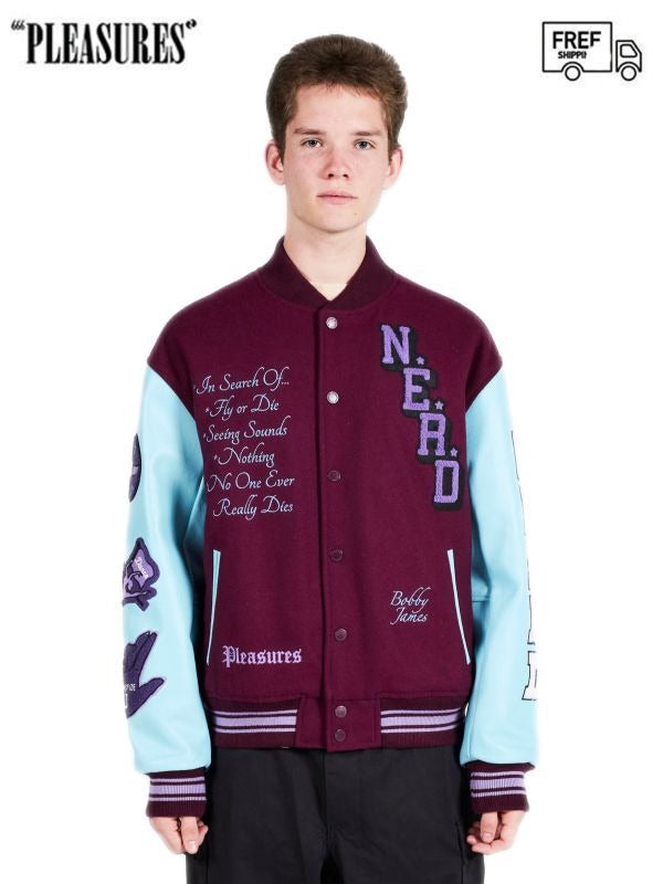 30%OFF【PLEASURES - プレジャーズ】NERD VARSITY JACKET