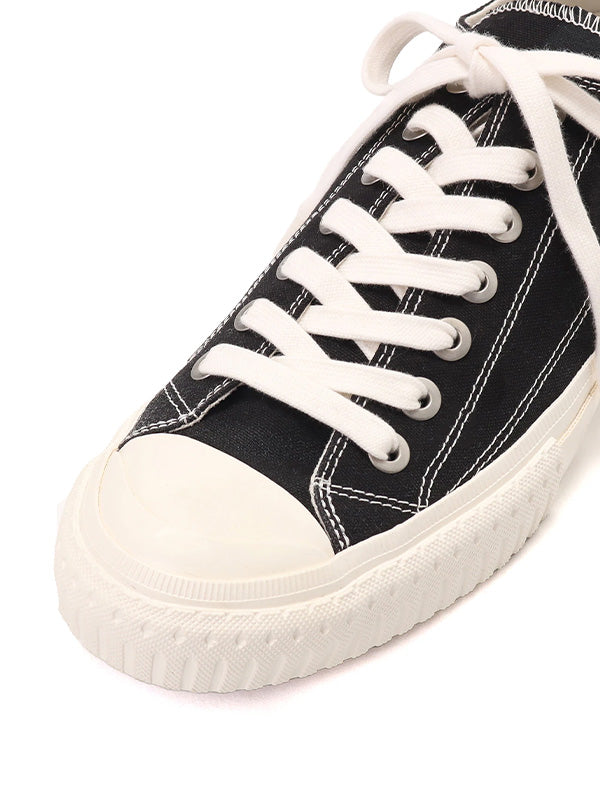 【Y's for men-ワイズフォーメン】COTTON CANVAS LOW-TOP SNEAKERS/ BLACK,WHITE(スニーカー)