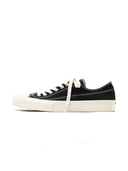 【Y's for men-ワイズフォーメン】COTTON CANVAS LOW-TOP SNEAKERS/ BLACK,WHITE(スニーカー)