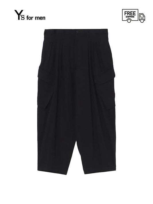 【Y's for men-ワイズフォーメン】KATSURAGI WORK PANTS WITH 12-TUCKS / BLACK(パンツ/ブラック)