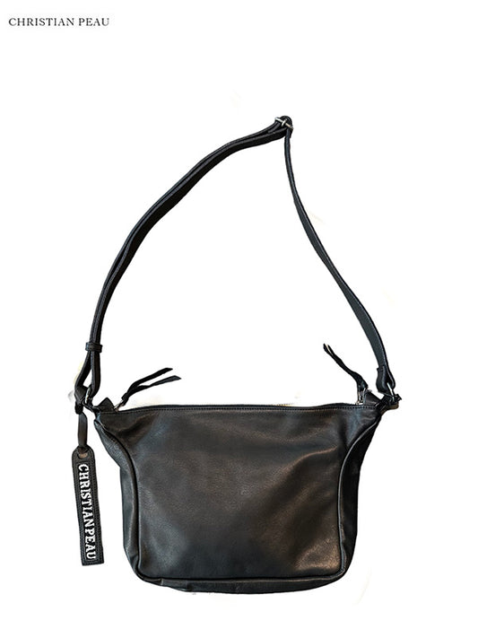 【Christian Peau - クリスチャンポー】CP SHOULDER BAG "Cow Leather"/ BLACK(バッグ)