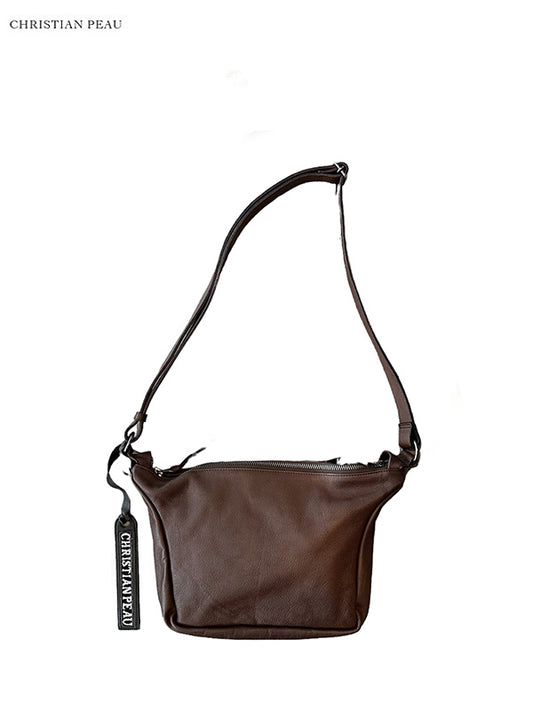 【Christian Peau - クリスチャンポー】CP SHOULDER BAG "Cow Leather"/ BROWN(バッグ)
