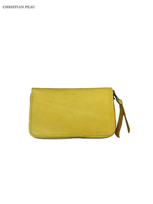 【Christian Peau - クリスチャンポー】CP B004 S Wallet "Cow Leather" / YELLOW(財布)