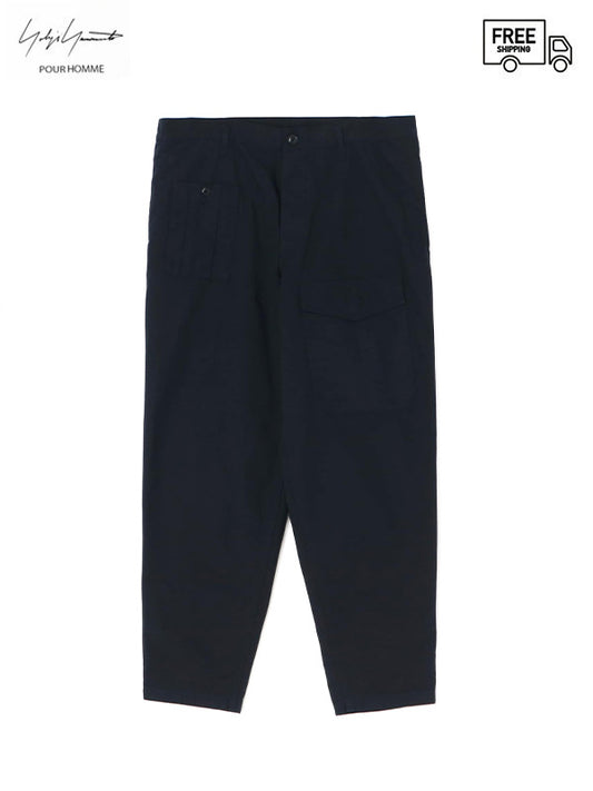 【Yohji Yamamoto POUR HOMME - ヨウジヤマモト プールオム】BLACK SCANDAL LIP J-NO TUCK W CORD WORK PANTS(パンツ)