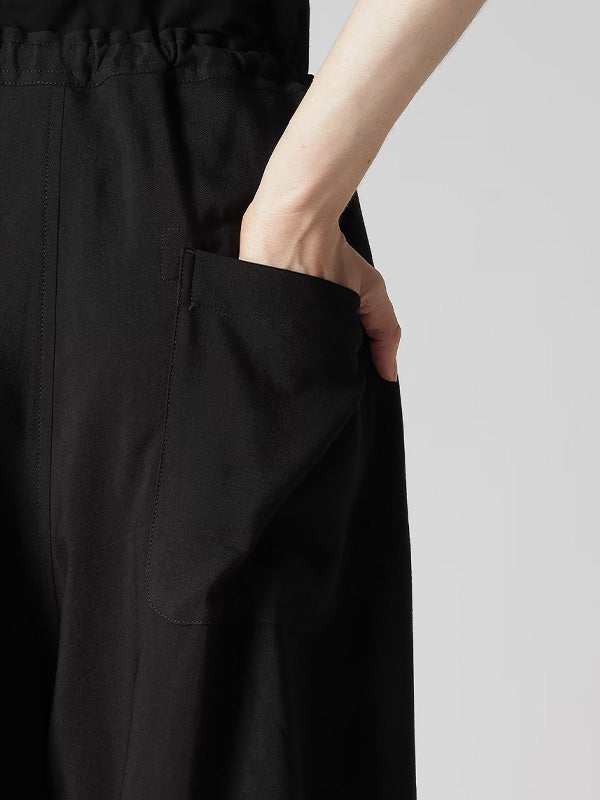 【Y's - ワイズ】RAYON CUPRO FRONT TUCKED WIDE PANTS/BLACK(パンツ/ブラック)