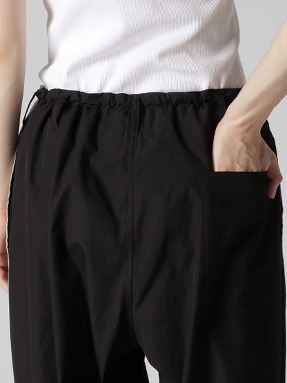 【Y's - ワイズ】COTTON BROAD YS STITCH PANTS / BLACK (パンツ/ブラック)