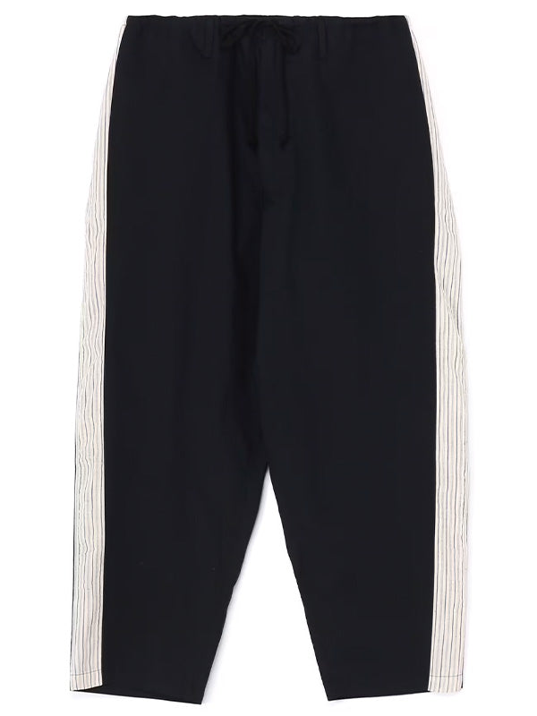 【Y's - ワイズ】COTTON BROAD YS STITCH PANTS / BLACK (パンツ/ブラック)