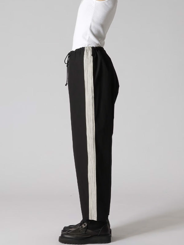 【Y's - ワイズ】COTTON BROAD YS STITCH PANTS / BLACK (パンツ/ブラック)