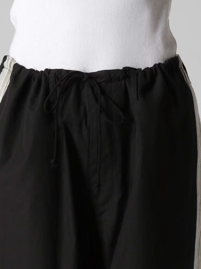 【Y's - ワイズ】COTTON BROAD YS STITCH PANTS / BLACK (パンツ/ブラック)