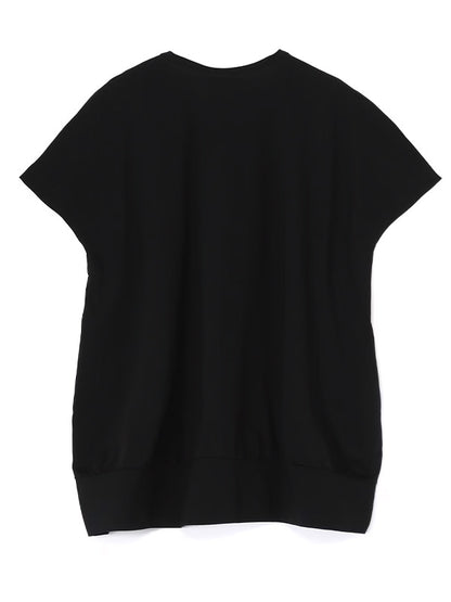 【Y's - ワイズ】MERCERIZED JERSEY YS STITCH SLEEVELESS BIG T / BLACK (Tシャツ/ブラック)