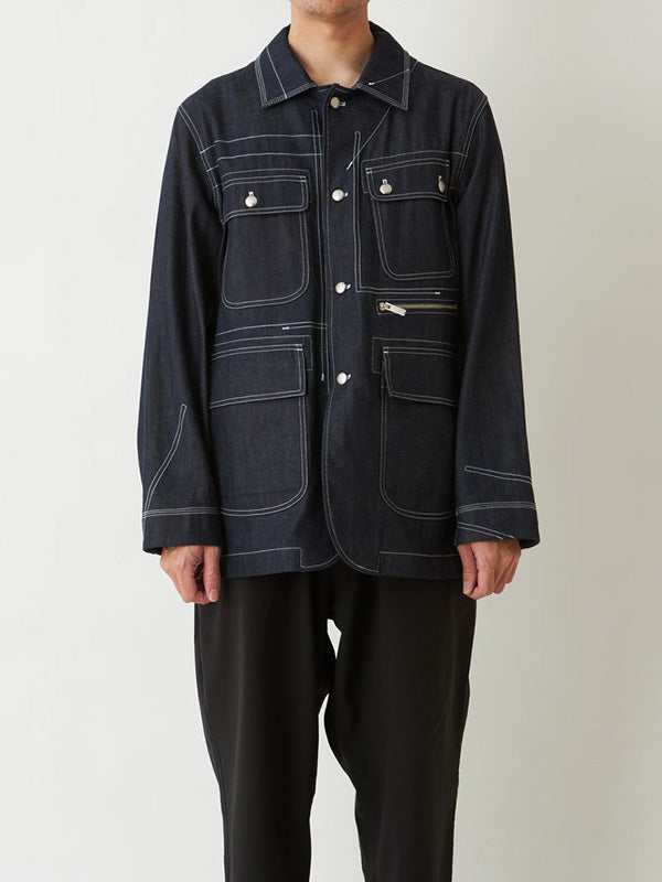 20%OFF【White Mountaineering - ホワイトマウンテニアリング】DENIM COVERALL / Denim(カバーオール/インディゴ)