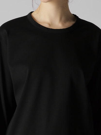 【Y's - ワイズ】MERCERIZED JERSEY YS STITCH LONG T B /BLACK (Tシャツ/ブラック)