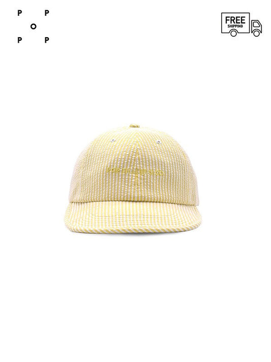 【POP TRADING COMPANY - ポップ トレーディング カンパニー】FLEXFOAM SEERSUCKER SIXPANEL HAT IN (キャップ/イエロー)