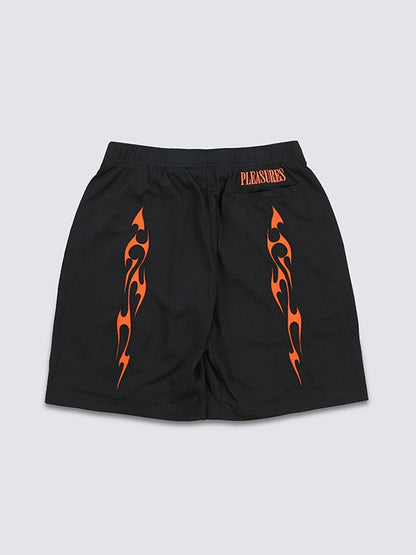 【PLEASURES - プレジャーズ】FLAME MESH SHORTS