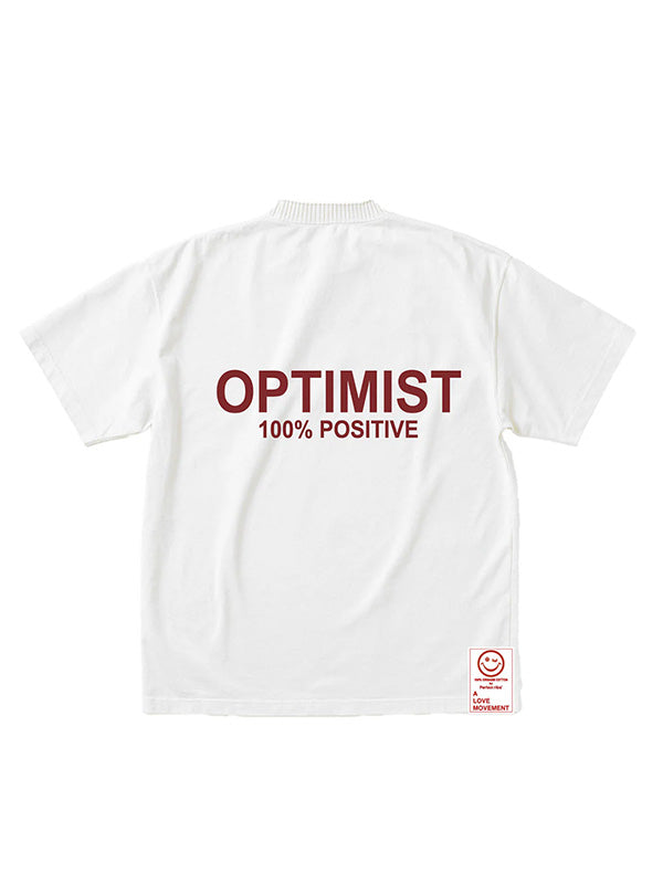【Perfect ribs®×ALM】"RELAX & OPTIMIST" Basic Short Sleeve T Shirts / White(Tシャツ)