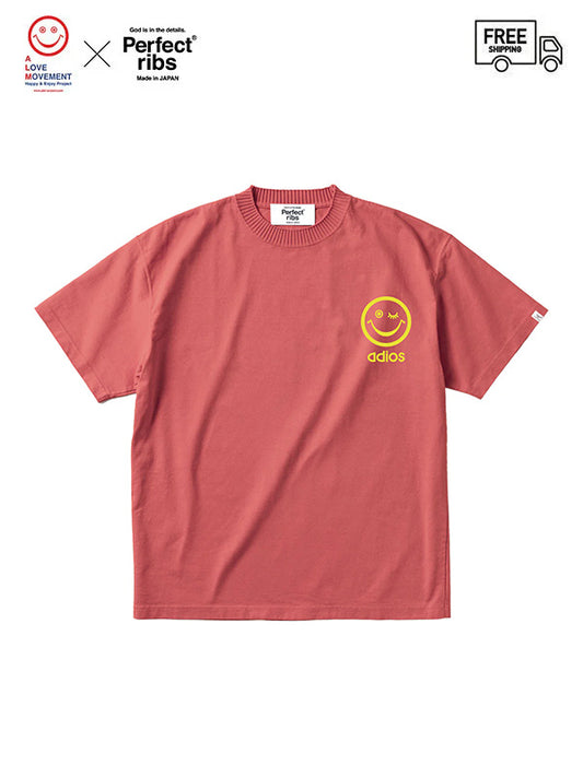 【Perfect ribs®×ALM】"RELAX NO PROBLEM" Basic Short Sleeve T Shirts / Vintage Red(Tシャツ)