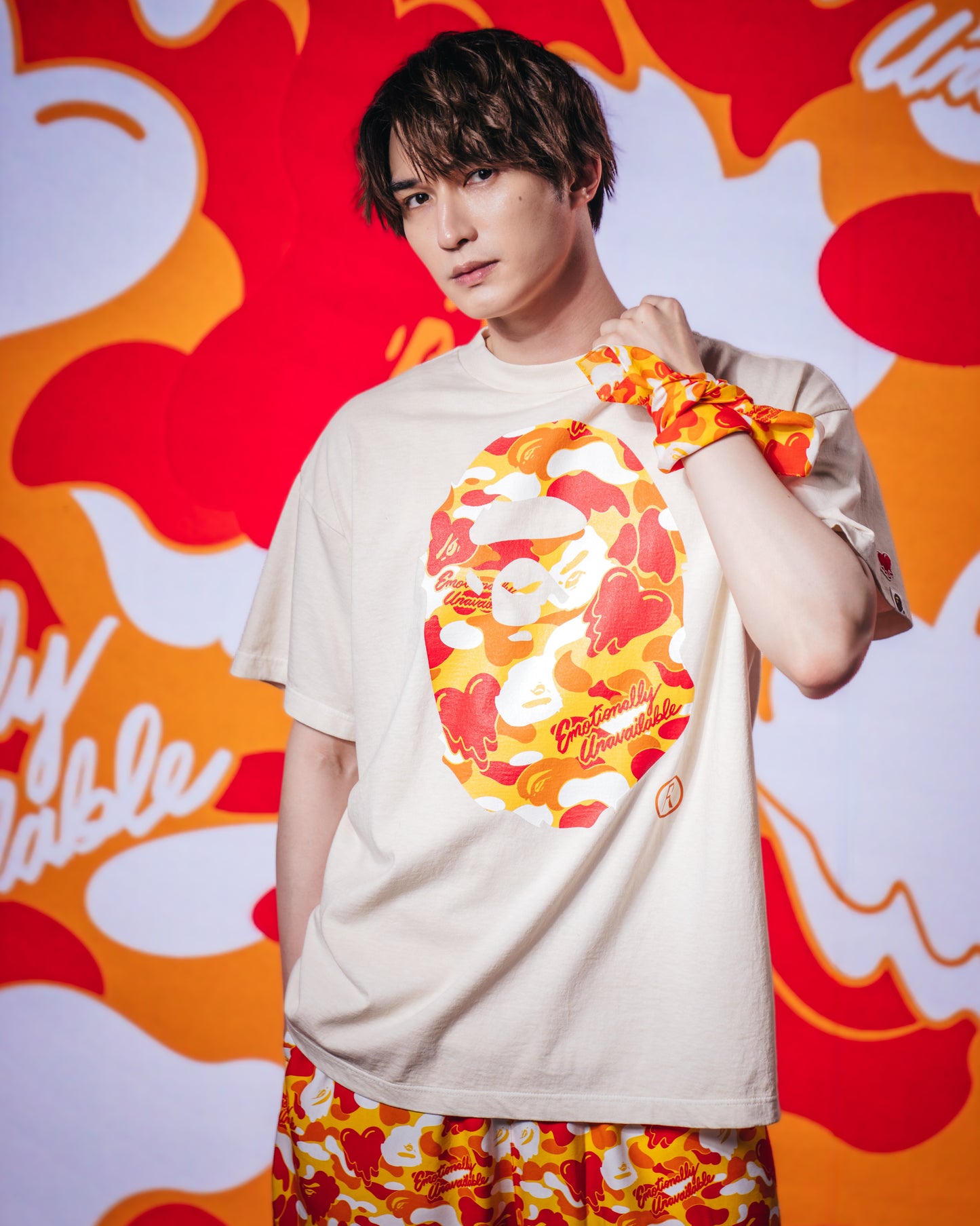 【EMOTIONALLY UNAVAILABLE - エモーショナリー アンアベイラブル】EU APE SS TEE / IVORY (Tシャツ/アイボリー)